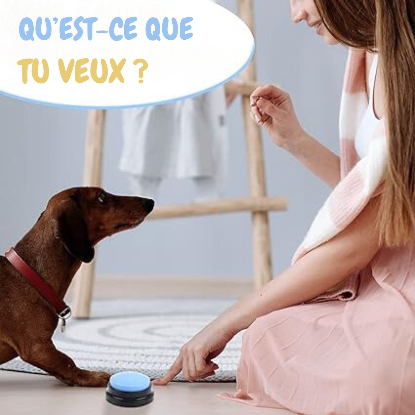 ChienParlant™ - Bleu Clair - Chien Expert